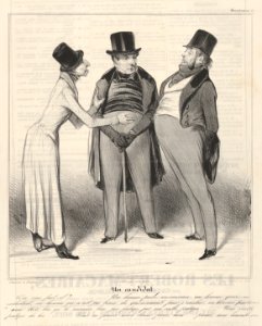 Un Candidat, plate 48 from the series Caricaturana, published in Le Charivari MET DP832861