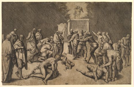 The Philistines Place the Ark of the Covenant in the Temple of Dagon MET DP819518
