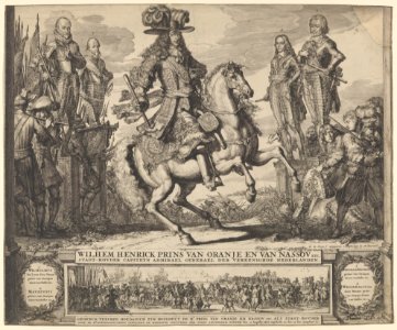 William III as Prince of Orange, with the four preceding Stadthouders, William I, Maurice, Frederick Hendrick, William II MET DP209026