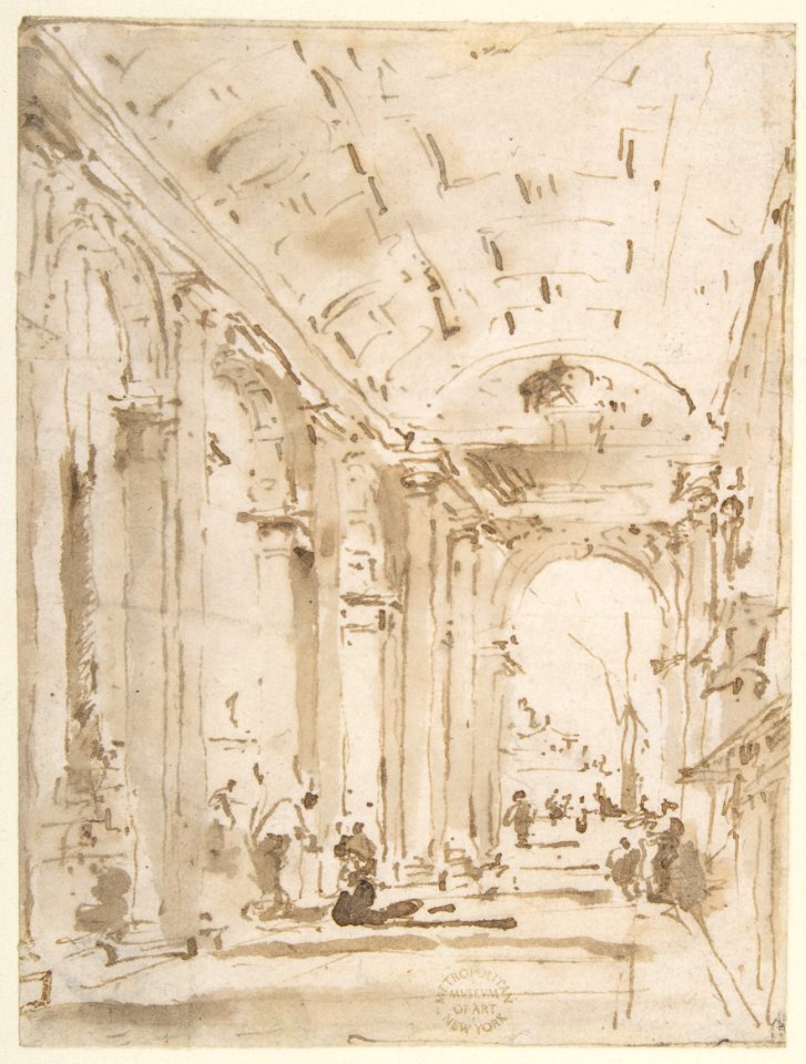 The Arcade of the Libreria, Looking Toward San Giorgio Maggiore MET DP810111