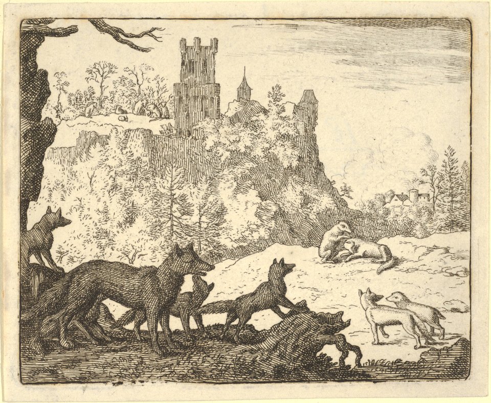 Renard Leaves with the badger from Hendrick van Alcmar's Renard The Fox MET DP837705