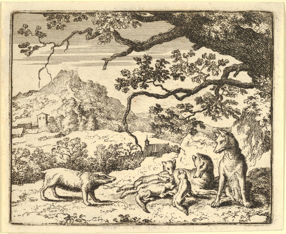 Renard Receives a New Citation from the Badger from Hendrick van Alcmar's Renard The Fox MET DP837704