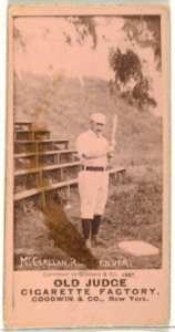 William Henry "Bill" McClellan, 2nd Base, Denver, from the Old Judge series (N172) for Old Judge Cigarettes MET DP846257