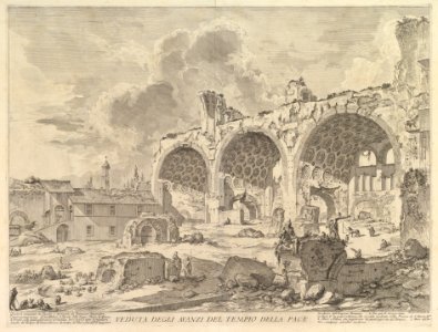 The Basilica of Constantine (Veduta degli avanzi della Casa aurea di Nerone, detti volgarmente il Tempio della Pace MET DP828293
