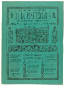 The arrival of the skeletons of the penitentiary (Posada); two skeleton angels in lower corners of verso (Manilla) MET DP868043