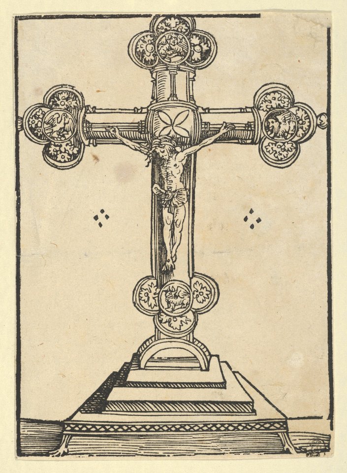 A Silver-Gilt Cross with Christ Crucified, from the Wittenberg Reliquaries MET DP842073