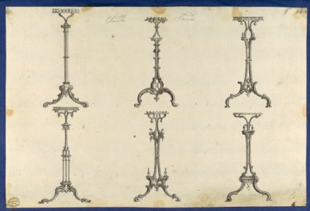 Candle Stands, in Chippendale Drawings, Vol. I MET DP104127