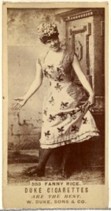 Card Number 553, Fanny Rice, from the Actors and Actresses series (N145-7) issued by Duke Sons & Co. to promote Duke Cigarettes MET DP840490