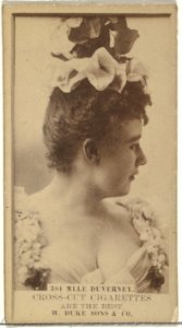 Card Number 384, Mlle. Duverney, from the Actors and Actresses series (N145-3) issued by Duke Sons & Co. to promote Cross Cut Cigarettes MET DP839739
