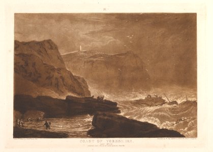 Coast of Yorkshire, Near Whitby (Liber Studiorum, part V, plate 24) MET DP821391