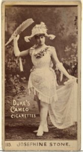 Card Number 113, Josephine Stone, from the Actors and Actresses series (N145-4) issued by Duke Sons & Co. to promote Cameo Cigarettes MET DP840006