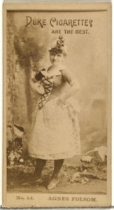Card Number 54, Agnes Folsom, from the Actors and Actresses series (N145-6) issued by Duke Sons & Co. to promote Duke Cigarettes MET DP840259