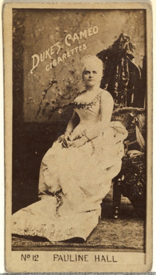 Card Number 12, Pauline Hall, from the Actors and Actresses series (N145-4) issued by Duke Sons & Co. to promote Cameo Cigarettes MET DP839947