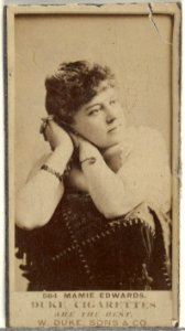 Card Number 584, Mamie Edwards, from the Actors and Actresses series (N145-7) issued by Duke Sons & Co. to promote Duke Cigarettes MET DP840555