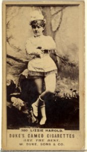 Card Number 380, Lizzie Harold, from the Actors and Actresses series (N145-5) issued by Duke Sons & Co. to promote Cameo Cigarettes MET DP840087