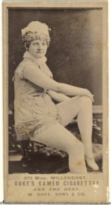 Card Number 373, Miss Willoughby, from the Actors and Actresses series (N145-5) issued by Duke Sons & Co. to promote Cameo Cigarettes MET DP840182