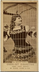 Card Number 385, Maud Nixon, from the Actors and Actresses series (N145-3) issued by Duke Sons & Co. to promote Cross Cut Cigarettes MET DP839807