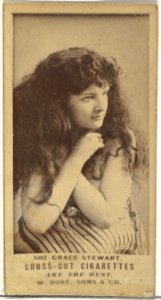 Card Number 582, Grace Stewart, from the Actors and Actresses series (N145-3) issued by Duke Sons & Co. to promote Cross Cut Cigarettes MET DP839835