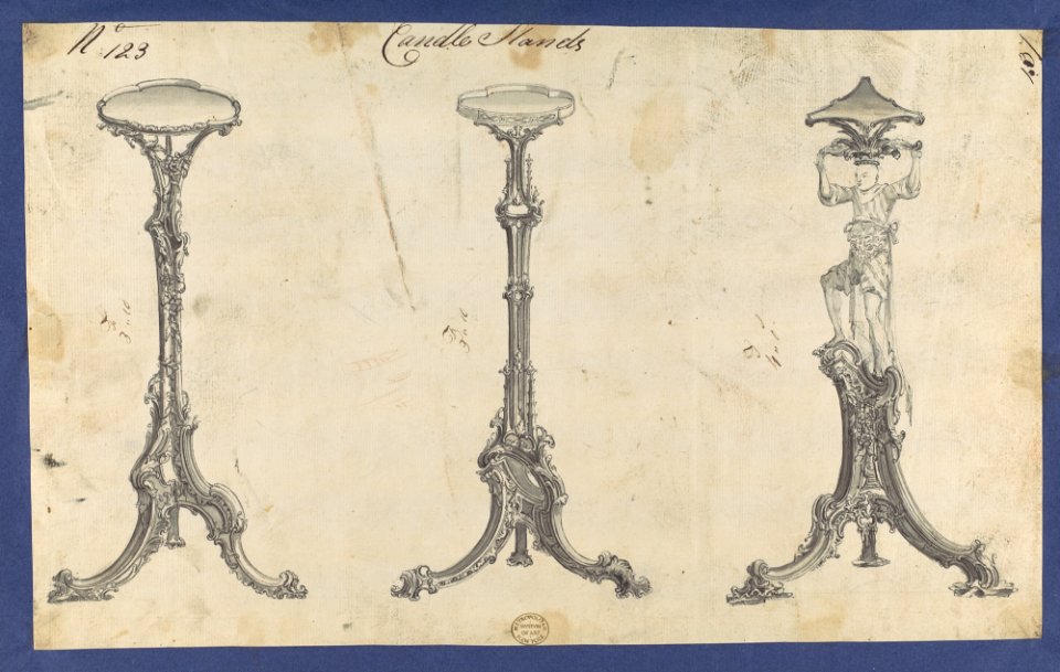 Candle Stands, in Chippendale Drawings, Vol. I MET DP104124