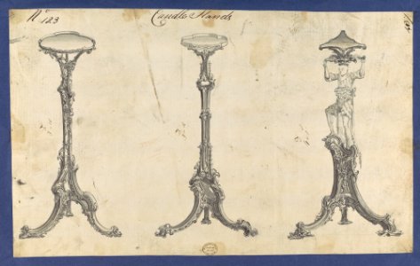 Candle Stands, in Chippendale Drawings, Vol. I MET DP104124