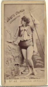 Card Number 43, Vernona Jarbeau, from the Actors and Actresses series (N145-4) issued by Duke Sons & Co. to promote Cameo Cigarettes MET DP839955