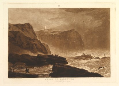 Coast of Yorkshire, Near Whitby (Liber Studiorum, part V, plate 24) MET DP821394