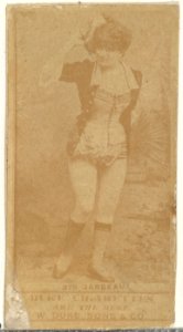 Card Number 375, Miss Jarbeau, from the Actors and Actresses series (N145-7) issued by Duke Sons & Co. to promote Duke Cigarettes MET DP840438