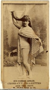 Card Number 379, Carrie Leslie, from the Actors and Actresses series (N145-3) issued by Duke Sons & Co. to promote Cross Cut Cigarettes MET DP839789