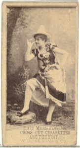 Card Number 372, Minnie Farren, from the Actors and Actresses series (N145-3) issued by Duke Sons & Co. to promote Cross Cut Cigarettes MET DP839749