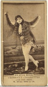 Card Number 373, Julia Miner, from the Actors and Actresses series (N145-3) issued by Duke Sons & Co. to promote Cross Cut Cigarettes MET DP839803