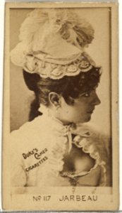 Card Number 117, Vernona Jarbeau, from the Actors and Actresses series (N145-4) issued by Duke Sons & Co. to promote Cameo Cigarettes MET DP839952