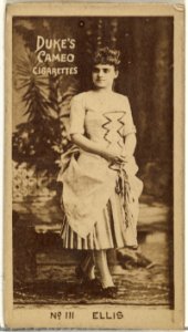 Card Number 111, Miss Ellis, from the Actors and Actresses series (N145-4) issued by Duke Sons & Co. to promote Cameo Cigarettes MET DP839925