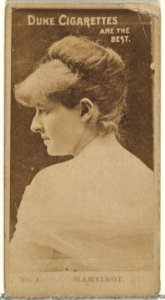 Card Number 4, Sadie Martinot, from the Actors and Actresses series (N145-6) issued by Duke Sons & Co. to promote Duke Cigarettes MET DP840286