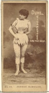 Card Number 23, Jennie McNulty, from the Actors and Actresses series (N145-6) issued by Duke Sons & Co. to promote Duke Cigarettes MET DP840289