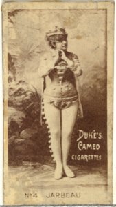 Card Number 4, Vernona Jarbeau, from the Actors and Actresses series (N145-4) issued by Duke Sons & Co. to promote Cameo Cigarettes MET DP839954