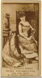 Card Number 223, Nadage Doree, from the Actors and Actresses series (N145-7) issued by Duke Sons & Co. to promote Duke Cigarettes MET DP840398