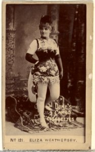 Card Number 121, Eliza Weathersby, from the Actors and Actresses series (N145-4) issued by Duke Sons & Co. to promote Cameo Cigarettes MET DP840029