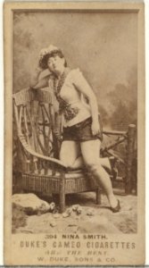 Card Number 394, Nina Smith, from the Actors and Actresses series (N145-5) issued by Duke Sons & Co. to promote Cameo Cigarettes MET DP840161