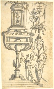 Candelabra Grotesque with a Naked Boy in a Strapwork Contraption MET DP804963