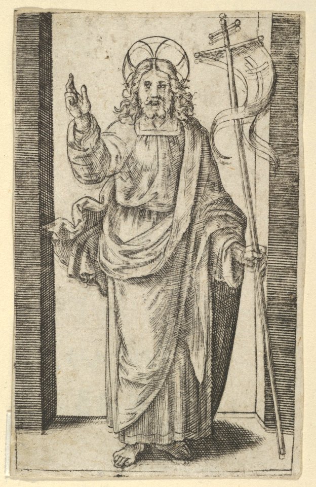 Christ, right hand raised in the gesture of blessing, from the series 'Piccoli Santi' (Small Saints) MET DP853476