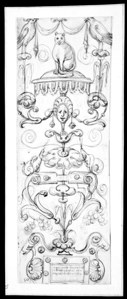 Candelabra Grotesque with a Cat MET MM37942