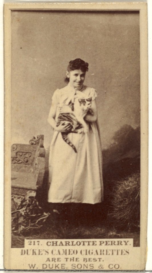 Card Number 217, Charlotte Perry, from the Actors and Actresses series (N145-5) issued by Duke Sons & Co. to promote Cameo Cigarettes MET DP840142