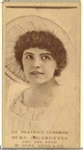 Card Number 252, Beatrice Cameron, from the Actors and Actresses series (N145-7) issued by Duke Sons & Co. to promote Duke Cigarettes MET DP840373