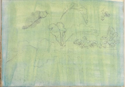 Carved Panel and Border Ornament (recto); Sketches of Leaves (verso) (Smaller Italian Sketchbook, leaf 21) MET DP269429