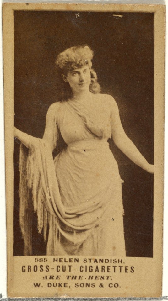 Card Number 585, Helen Standish, from the Actors and Actresses series (N145-3) issued by Duke Sons & Co. to promote Cross Cut Cigarettes MET DP839833