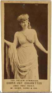 Card Number 585, Helen Standish, from the Actors and Actresses series (N145-3) issued by Duke Sons & Co. to promote Cross Cut Cigarettes MET DP839833
