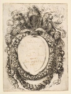 Cartouche Crowned by Helmet and Leopards MET DP817970