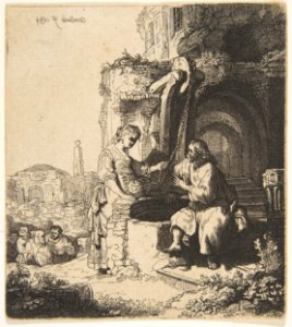 Christ and the Woman of Samaria among Ruins (reverse copy) MET DP814428