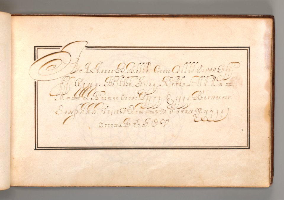 Calligraphic Excersize- Letters of the Alphabet in different scripts MET DP-12235-029