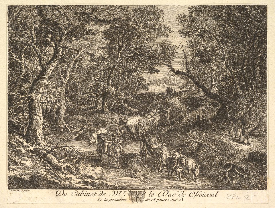 Carts on a Path through the Woods after a painting in the collection of the Duc de Choiseul MET DP825804
